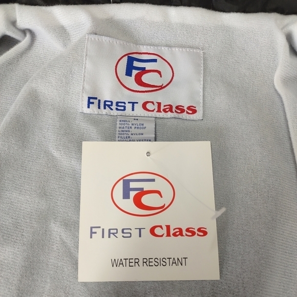 First Class Men's Black 100% Nylon Windbreaker Jacket Size M NWT - Picture 9 of 10